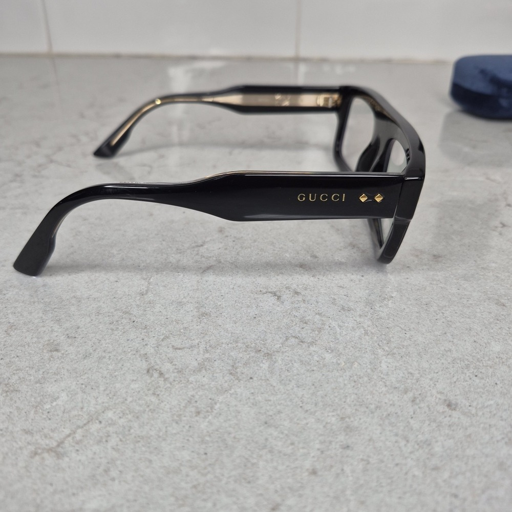 Gucci GG1085O Square Full Rim Black Plastic Eyeglass Frames 52-21-145 - Picture 4 of 11